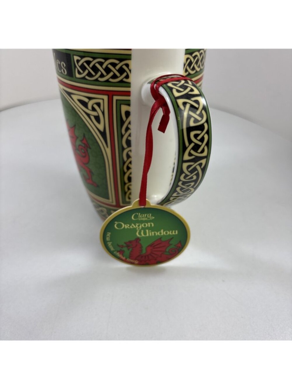 Royal Tara Welsh Dragon Mug Celtic Window Tea Cup Coffe Mug Porcelain 14 oz - Picture 2 of 6